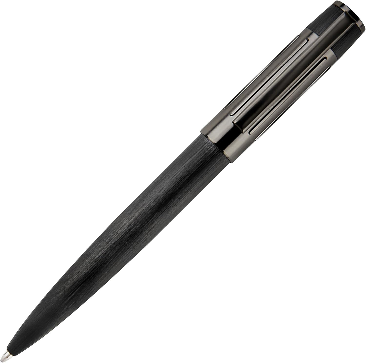Hugo Boss Gear Ribs Black Ballpoint Pen & Fountain Pen Set, Dark Green/Black, Dimensions: 200 x 62 x 34 mm, HPBP306A