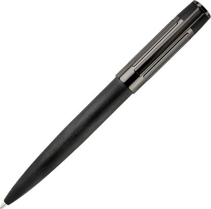 Hugo Boss Gear Ribs Black Ballpoint Pen & Fountain Pen Set, Dark Green/Black, Dimensions: 200 x 62 x 34 mm, HPBP306A