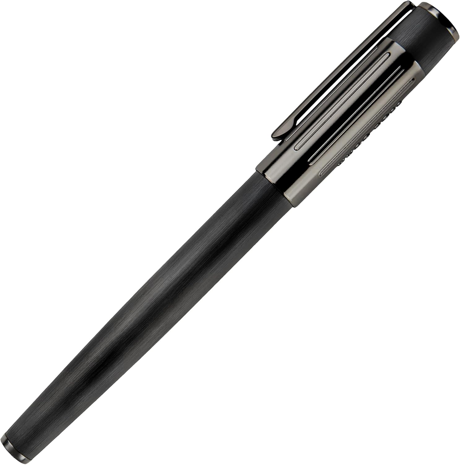 Hugo Boss Gear Ribs Black Ballpoint Pen & Fountain Pen Set, Dark Green/Black, Dimensions: 200 x 62 x 34 mm, HPBP306A
