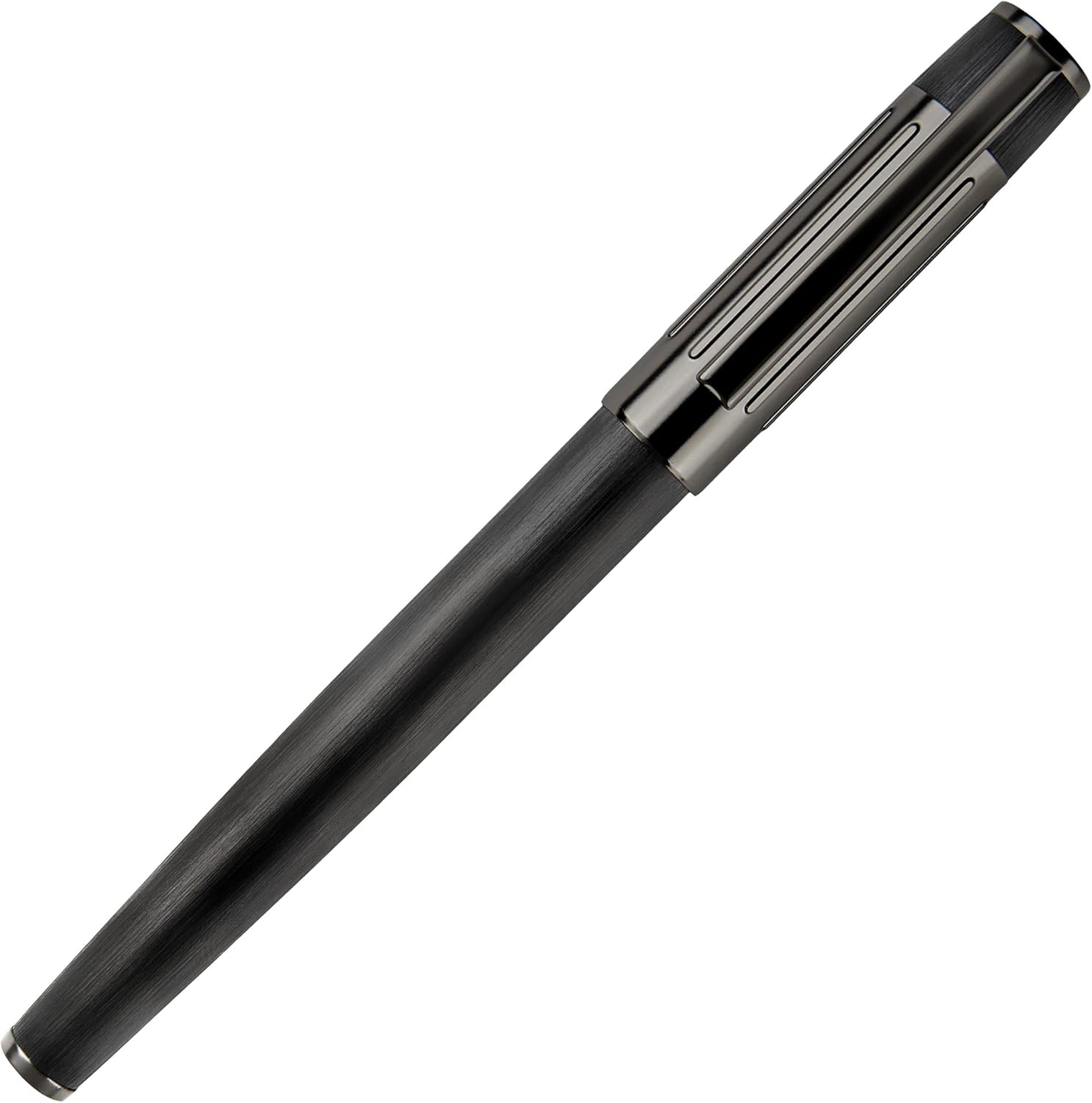 Hugo Boss Gear Ribs Black Ballpoint Pen & Fountain Pen Set, Dark Green/Black, Dimensions: 200 x 62 x 34 mm, HPBP306A