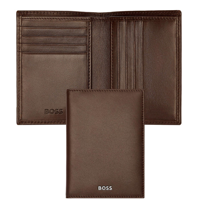 Classic Smooth Folding Card Holder, Coffee brown, 16.2, Classic
