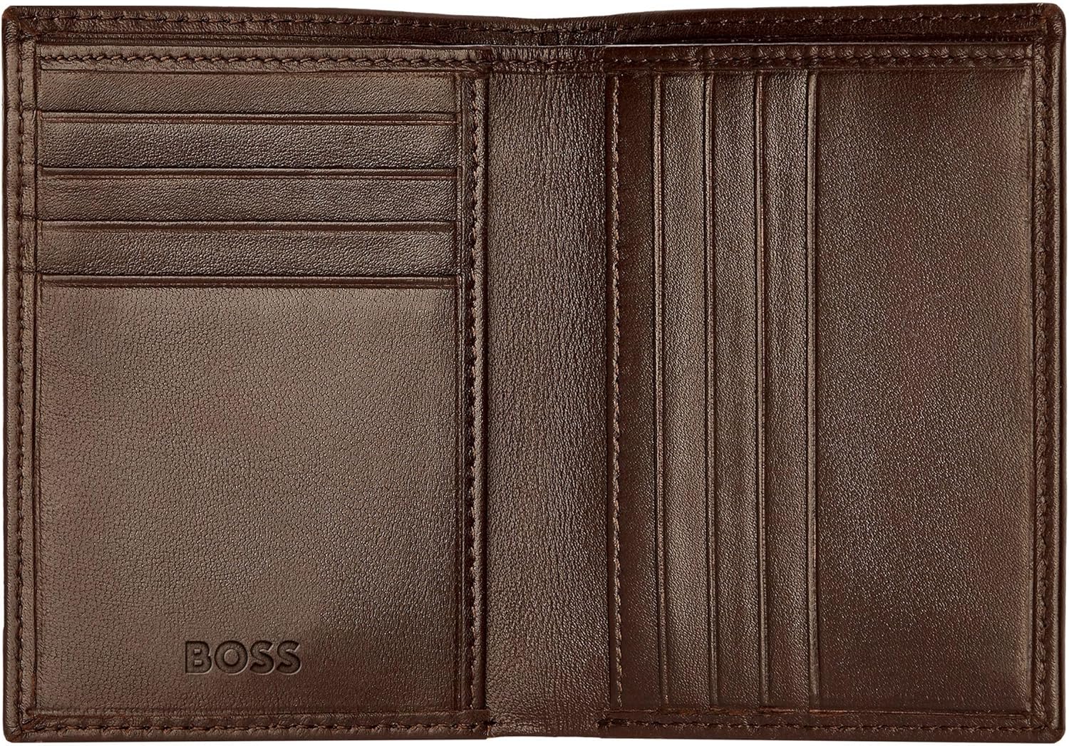 Classic Smooth Folding Card Holder, Coffee brown, 16.2, Classic