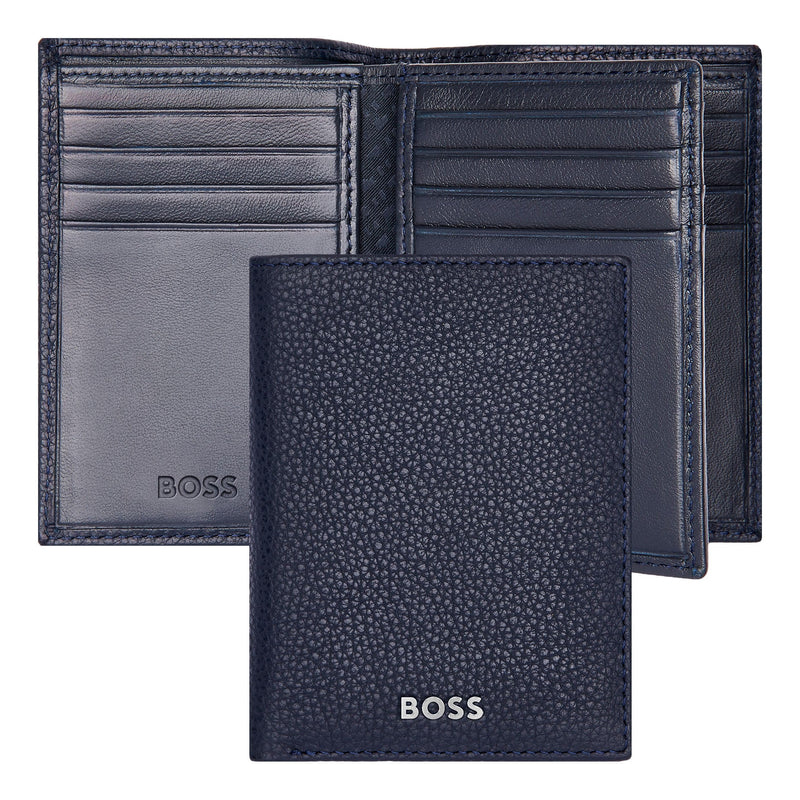 Triple Classic Grained Card Holder, blue, 16.2, Classic