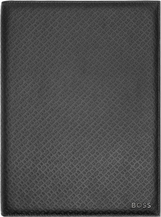 Hugo Boss Monogram A4 Writing Case Black