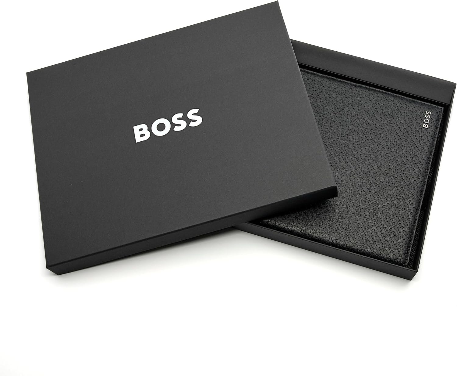 Hugo Boss Monogram A4 Writing Case Black