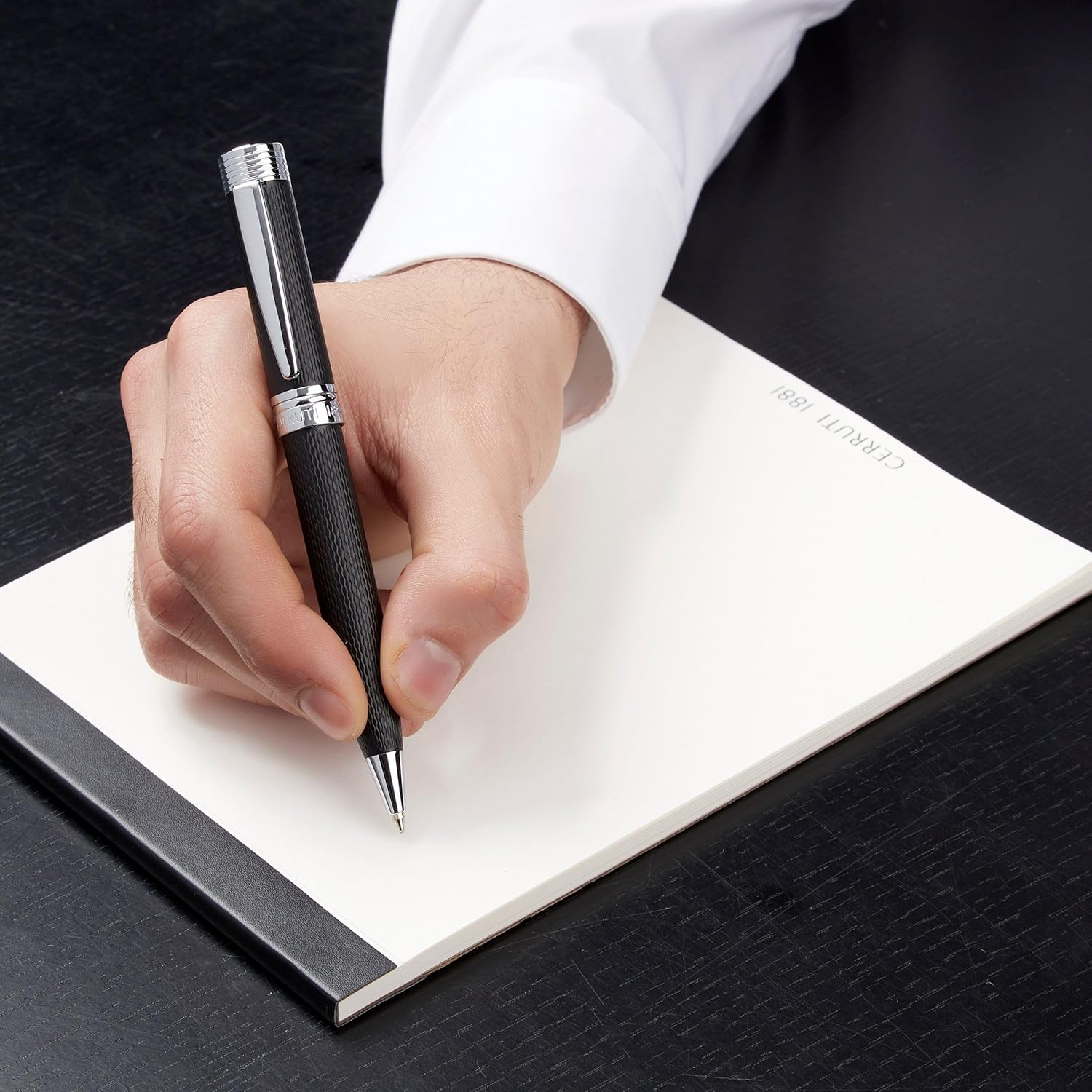 Cerruti 1881 Zoom Diamond Ballpoint Pen (Black