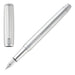 BOSS HUGO Pace Fountain Pen - Elegant Brass Writing Instrument Matte with Stainless Steel Nib - High-Quality Workmanship & Gift Packaging (HSL5652) (Silver