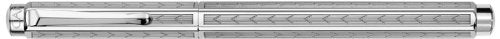 Caran D' Ache Chevron Ecridor Silver Plated/Rhodium Coat Fountain Pen Nib B, Large Engraving Space (0958.297