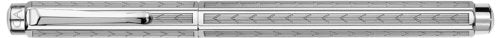 Caran D' Ache Chevron Ecridor Silver Plated/Rhodium Coat Fountain Pen Nib F, Large Engraving Space (0958.277