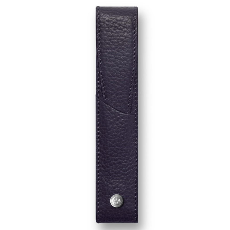 Caran d'Ache Leman Leather Single Pen Case - Blue, CD6201.449
