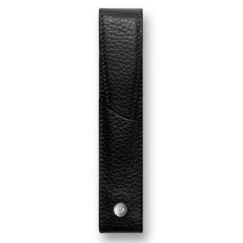 Caran d'Ache CD6201.782 Leman Leather Single Pen Case - Black