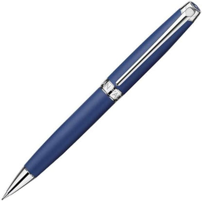 Caran d'Ache Leman Silver Plated Mechanical Pencil - Blue Matt