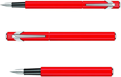 Caran d'Ache Metal Fountain Pen 849 Red Matt Nib F