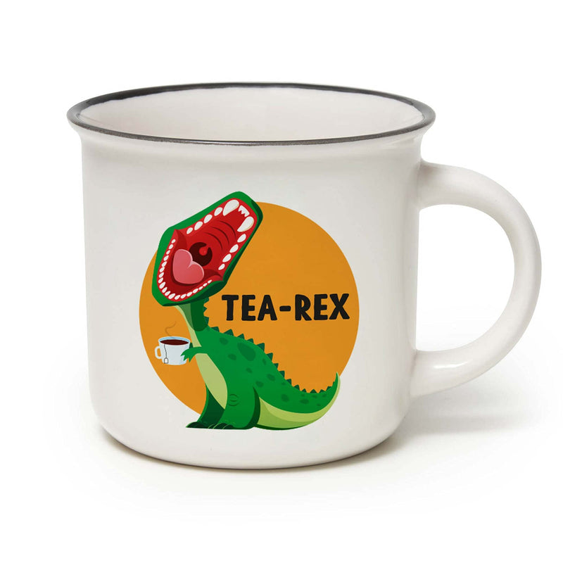 Legami Cup-Puccino Tea Rex Mug, Bone China, Multicoloured, 350 ml