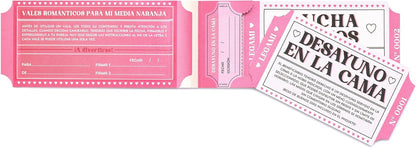 LEGAMI - Block of 24 Romantic Vouchers, Gift Coupons for Valentine, Birthday, Anniversary, FSC Certified Paper