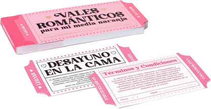 LEGAMI - Block of 24 Romantic Vouchers, Gift Coupons for Valentine, Birthday, Anniversary, FSC Certified Paper