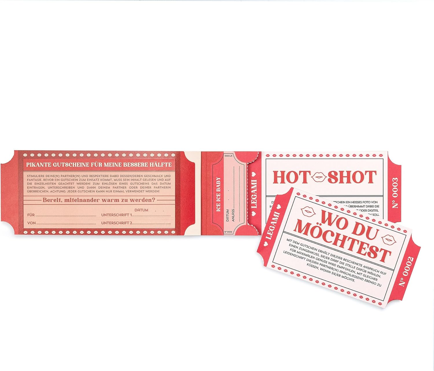 LEGAMI - Voucher Book for Partners, Pad of 24 Sexy Vouchers, Gift Idea for Valentine's Day, in FSC Paper