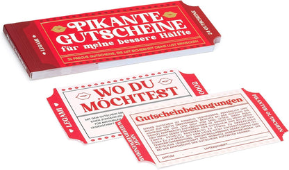 LEGAMI - Voucher Book for Partners, Pad of 24 Sexy Vouchers, Gift Idea for Valentine's Day, in FSC Paper