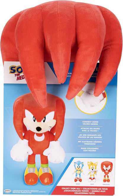 Sonic The Hedgehog Knuckles Jumbo Plush, 28” / 45cm Tall Plush Made of Premium Soft Material, Suggested For Ages 3 for Boys, Collectible Plush Toy
