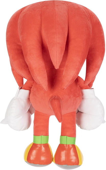 Sonic The Hedgehog Knuckles Jumbo Plush, 28” / 45cm Tall Plush Made of Premium Soft Material, Suggested For Ages 3 for Boys, Collectible Plush Toy