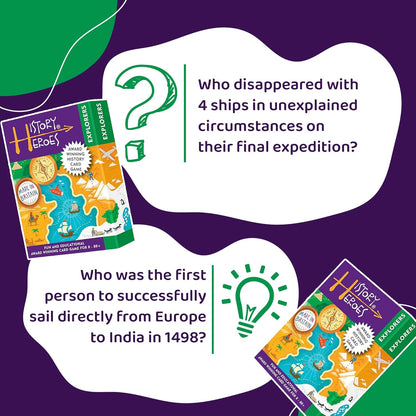 History Heroes: EXPLORERS - History Quiz Card Game for Kids, Adults, Travel, Game Night - Family Friendly, Fun and Educational Party Game About The Greatest Exploration & Explorers
