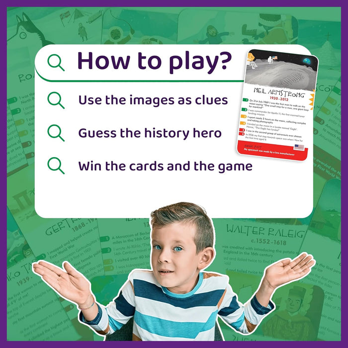 History Heroes: EXPLORERS - History Quiz Card Game for Kids, Adults, Travel, Game Night - Family Friendly, Fun and Educational Party Game About The Greatest Exploration & Explorers