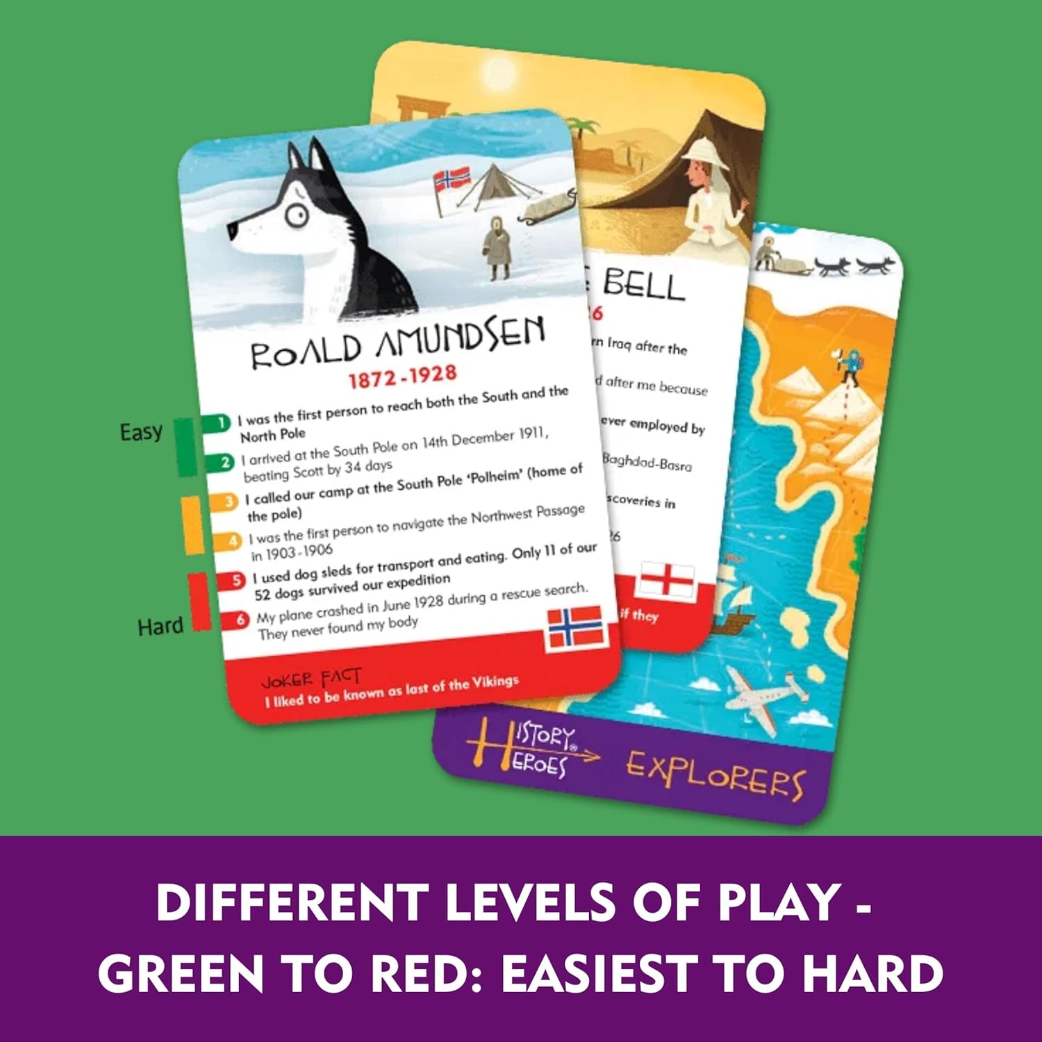 History Heroes: EXPLORERS - History Quiz Card Game for Kids, Adults, Travel, Game Night - Family Friendly, Fun and Educational Party Game About The Greatest Exploration & Explorers