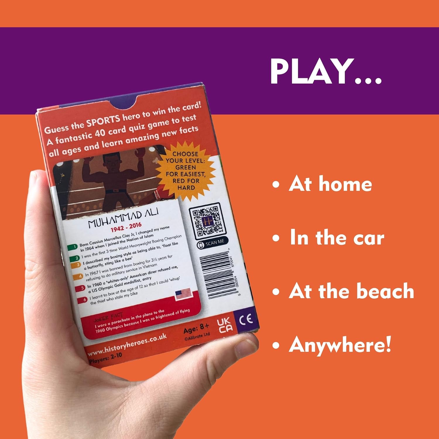 History Heroes: SPORTS - A Quiz Card Game for Kids, Adults, Game Night - Fun, Family Friendly, Educational Game About Amazing People in Sport History
