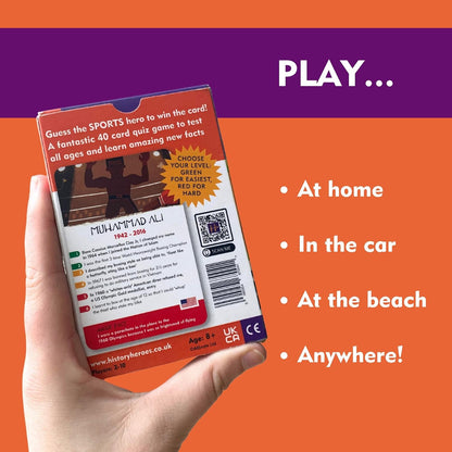 History Heroes: SPORTS - A Quiz Card Game for Kids, Adults, Game Night - Fun, Family Friendly, Educational Game About Amazing People in Sport History
