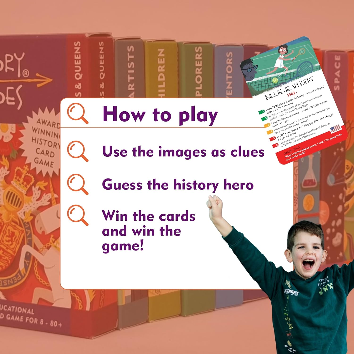 History Heroes: SPORTS - A Quiz Card Game for Kids, Adults, Game Night - Fun, Family Friendly, Educational Game About Amazing People in Sport History