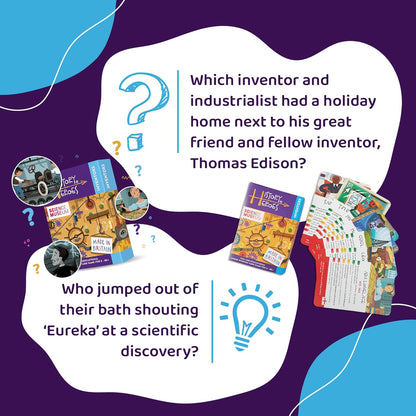 History Heroes: INVENTORS - STEM Quiz Card Game for Kids, Adults, Game Night- Family Friendly Party Game About Inventors & Science- Fun & Educational Conversation Game