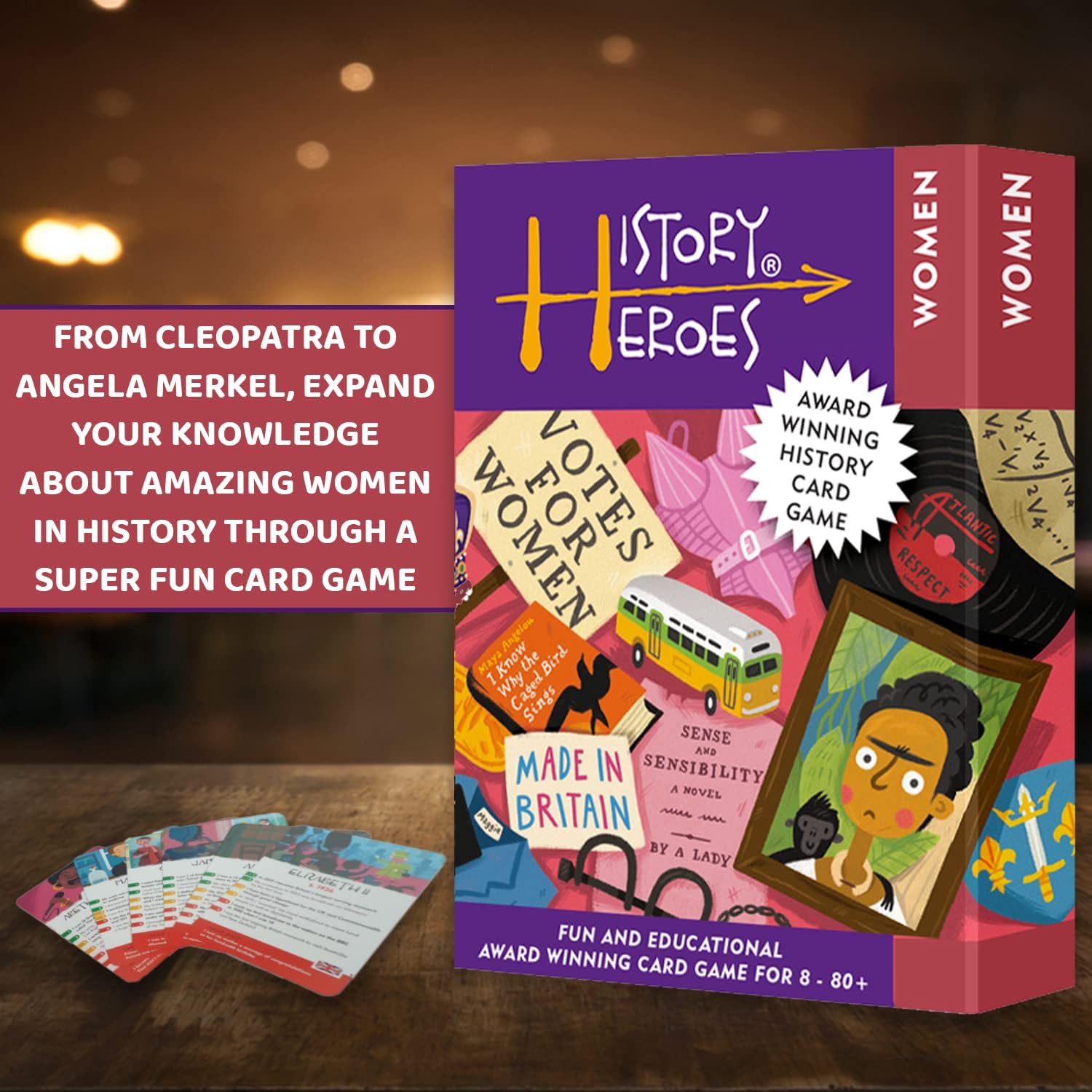 History Heroes: Women - History Quiz Card Game for Kids, Adults, Game Night - Family Friendly Party Game for About Great Women - Fun & Educational Conversation Game