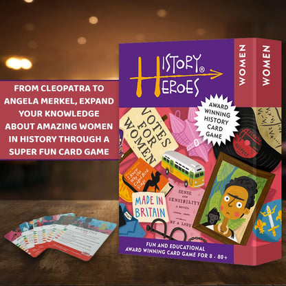 History Heroes: Women - History Quiz Card Game for Kids, Adults, Game Night - Family Friendly Party Game for About Great Women - Fun & Educational Conversation Game