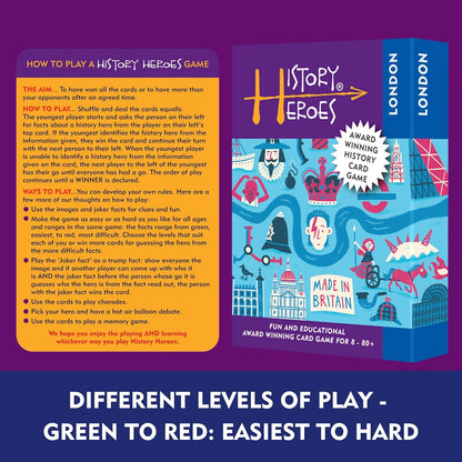 History Heroes: London - History Question Card Game for Kids, Adults, Game Night - Family Friendly, Fun & Educational Quiz Game About London’s History & Famous Londoners