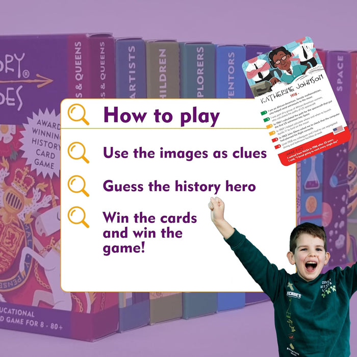 History Heroes: SPACE - Space Quiz Game for Kids, Adults, Game Night - Family Friendly Party Game About the History Of Space - Fun & Educational Card Game