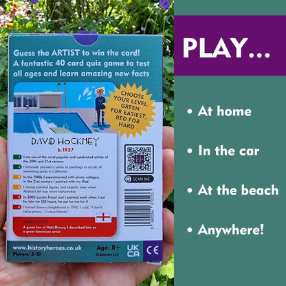 History Heroes: ARTISTS - Art History Quiz Card Game for Kids, Adults, Game Night - Family Friendly, fun & educational Party Game About Famous Artists
