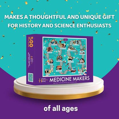 History Heroes: Medicine Makers - 500 Piece Jigsaw Puzzle for Kids & Adults - Educational Puzzle Game About Medical Science - Fun Family Activity & Learning Experience