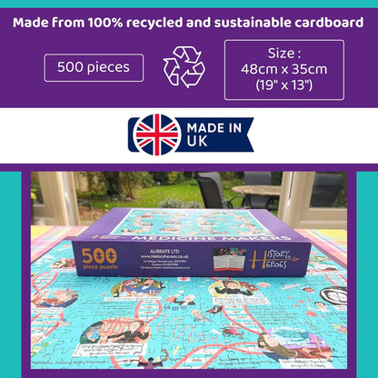 History Heroes: Medicine Makers - 500 Piece Jigsaw Puzzle for Kids & Adults - Educational Puzzle Game About Medical Science - Fun Family Activity & Learning Experience