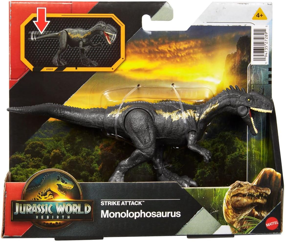 Jurassic World Rebirth Strike Attack Monolophosaurus Actiefiguur