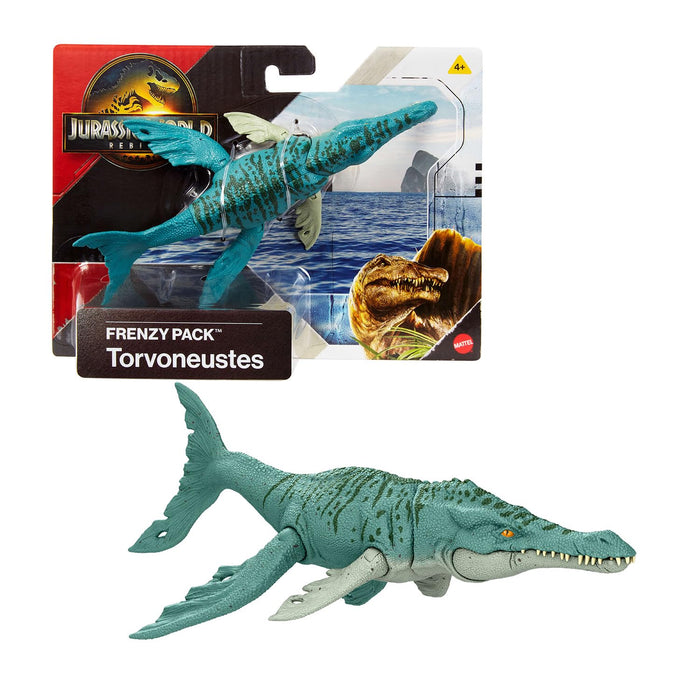 Jurassic World Rebirth Frenzy Pack actiefiguur, 15 cm Torvoneustes