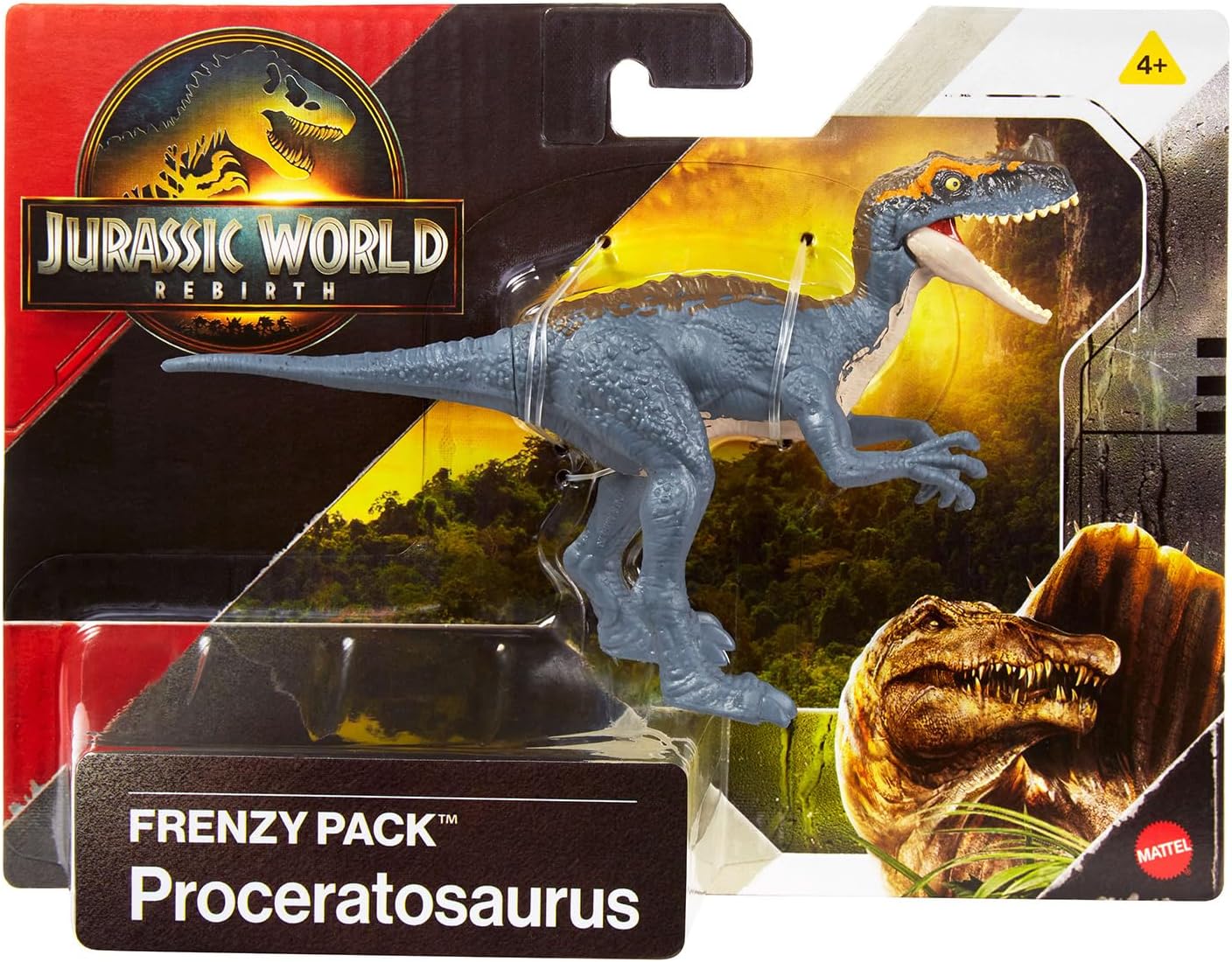 Jurassic World Rebirth Frenzy Pack Figuur met gewrichten, 15 cm, Proceratosaurus