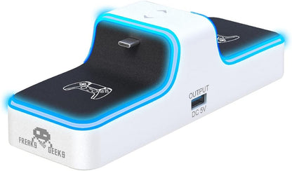 Dual Ps5 Controller Charging Dock (1 X 1M Type C Cable Included)