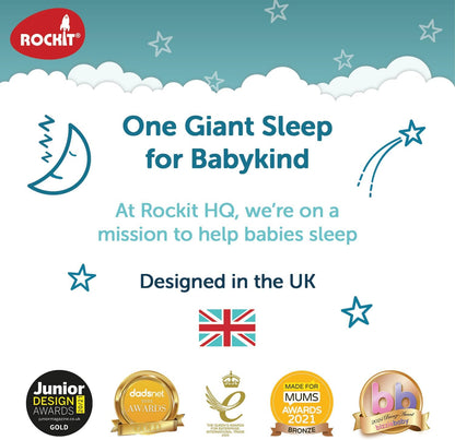 Zed by Rockit - Vibration Sleep Aid met kalmerend rood nachtlicht. voor kinderbedjes, wiegjes, moses manden en babybedjes. 6 rustgevende vibratie-instellingen.