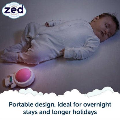 Zed by Rockit - Vibration Sleep Aid met kalmerend rood nachtlicht. voor kinderbedjes, wiegjes, moses manden en babybedjes. 6 rustgevende vibratie-instellingen.