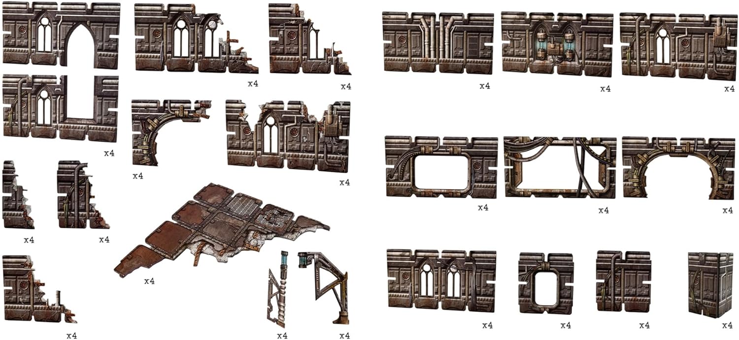 Battle Systems Sci-Fi Terrain - 28mm Modular 3D Space Terrain - Perfect for Wargaming and Roleplaying Tabletop Games - Full Colour Printed 3D Multi Level Building Models (Gothic Cityscapes