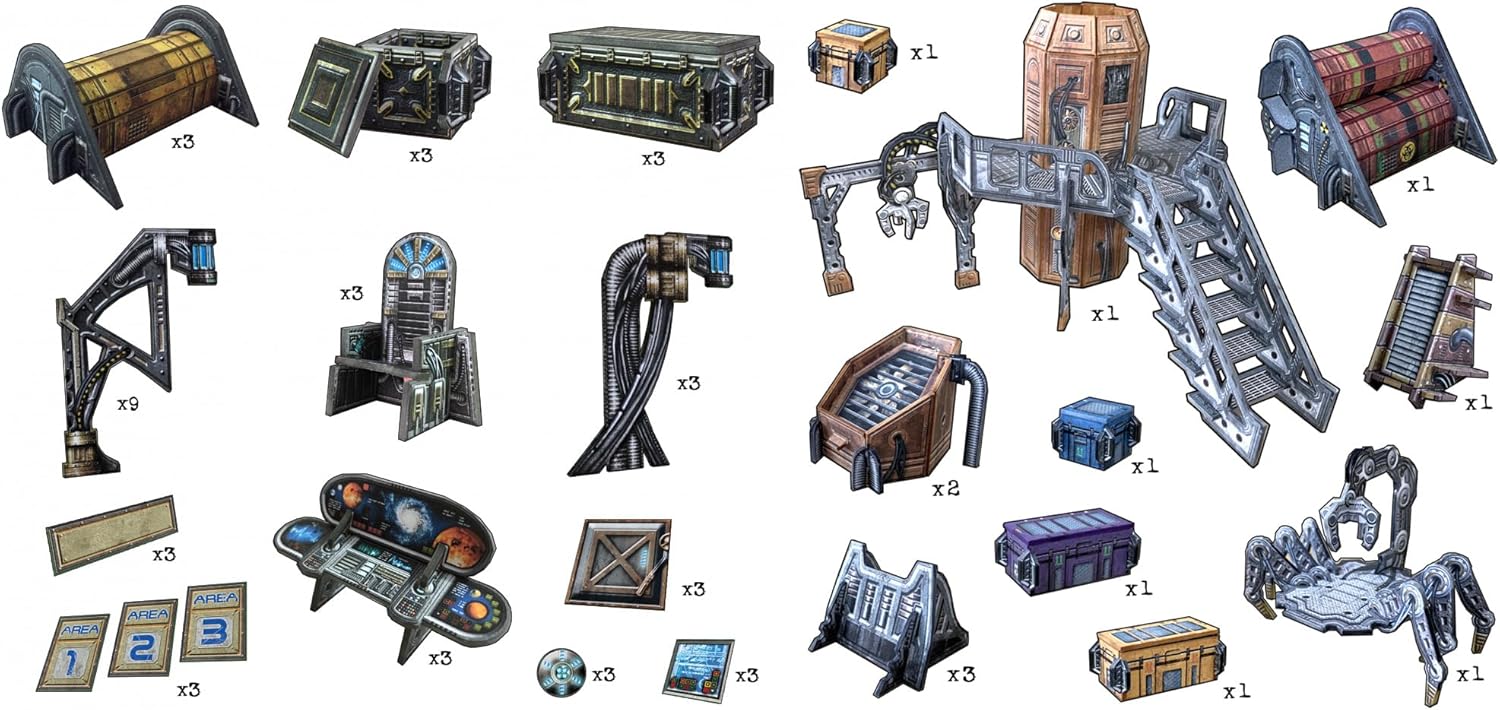 Battle Systems Sci-Fi Terrain - 28mm Modular 3D Space Terrain - Perfect for Wargaming and Roleplaying Tabletop Games - Full Colour Printed 3D Multi Level Building Models (Gothic Cityscapes