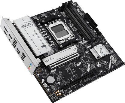 ASUS PRIME B850M-A-CSM, AMD mATX Motherboard, DDR5 Slot, PCIe 5.0 Ready, 3 M.2 Slots, Ethernet Realtek 2.5 Gb, DisplayPort, HDMI, Front USB-C 5 Gbps, BIOS FlashBack, Aura Sync