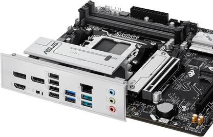 ASUS PRIME B850M-A-CSM, AMD mATX Motherboard, DDR5 Slot, PCIe 5.0 Ready, 3 M.2 Slots, Ethernet Realtek 2.5 Gb, DisplayPort, HDMI, Front USB-C 5 Gbps, BIOS FlashBack, Aura Sync