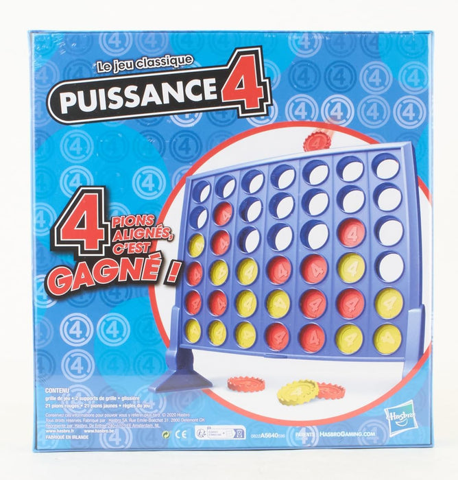 Power 4, The Board and Board Game for Children, Strategy for 2 Players, Line up 4 Pawns, for Children, from 6 Years