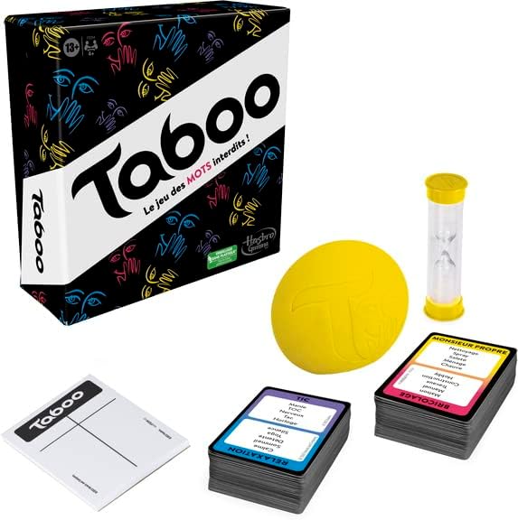 Hasbro Gaming Taboo-bordspel, party-woordraadspellen voor volwassenen en tieners (Franse versie